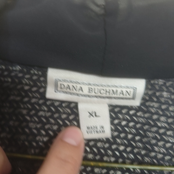 Dana Buchman Lightweight women's open vest Kim Extra large size black white dots - Picture 8 of 10
